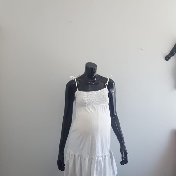 Mama Spagheti Stap Short Martenity Midi Dress - Picture 2 of 3